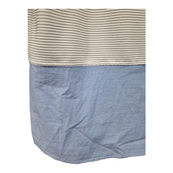 Doe & Rae Women's Short Flutter Sleeve Round Neck Striped Color Block Dress Sz L - Picture 5 of 13